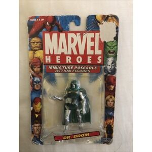 Marvel Heroes Dr Doom Miniature Poseable Action Figure Toy Biz